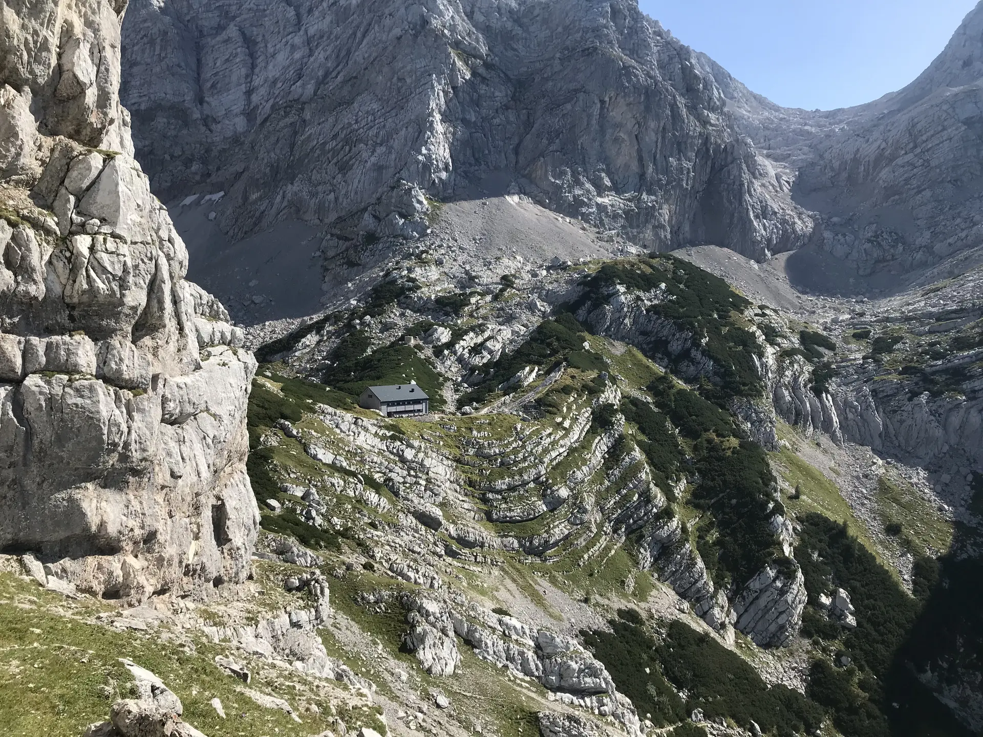 Welser Hütte na výhledu z desáté délky 